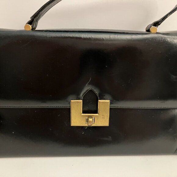 VTG Purse with Brass Details Handcrafted by Bernard Original Made in Canada - Picture 2 of 10